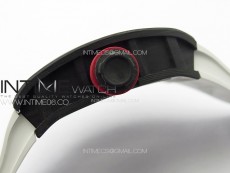 RM055 Forged Carbon Case KUF Best Edition Red Crown on White Rubber Strap MIYOTA8215