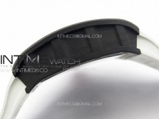RM055 Forged Carbon Case KUF Best Edition Red Crown on White Rubber Strap MIYOTA8215