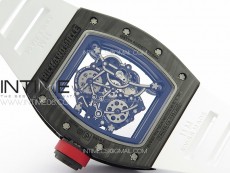 RM055 Forged Carbon Case KUF Best Edition Red Crown on White Rubber Strap MIYOTA8215