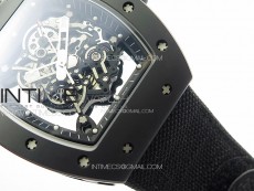 RM055 Real Ceramic Case KUF Best Edition Black Crown on Black Nyloy Strap MIYOTA8215