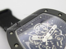 RM055 Real Ceramic Case KUF Best Edition Black Crown on Black Nyloy Strap MIYOTA8215