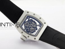 RM055 Real Ceramic Case KUF Best Edition White Crown on White Nyloy Strap MIYOTA8215