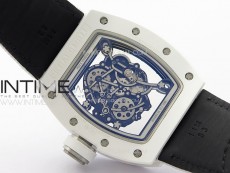 RM055 Real Ceramic Case KUF Best Edition White Crown on White Nyloy Strap MIYOTA8215