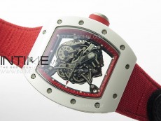 RM055 Real Ceramic Case KUF Best Edition Red Crown on Red Nyloy Strap MIYOTA8215