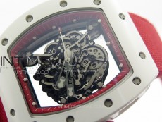 RM055 Real Ceramic Case KUF Best Edition Red Crown on Red Nyloy Strap MIYOTA8215