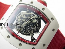 RM055 Real Ceramic Case KUF Best Edition Red Crown on Red Nyloy Strap MIYOTA8215