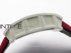 RM055 Real Ceramic Case KUF Best Edition Red Crown on Red Nyloy Strap MIYOTA8215