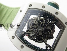 RM055 Real Ceramic Case KUF Best Edition Green Crown on Green Nylon Strap MIYOTA8215