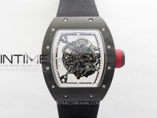 RM055 Real Forged Carbon Case KUF Best Edition Red Crown on Black Nyloyn Strap MIYOTA8215