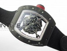 RM055 Real Forged Carbon Case KUF Best Edition Red Crown on Black Nyloyn Strap MIYOTA8215