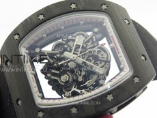 RM055 Real Forged Carbon Case KUF Best Edition Red Crown on Black Nyloyn Strap MIYOTA8215