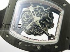 RM055 Real Forged Carbon Case KUF Best Edition Red Crown on Black Nyloyn Strap MIYOTA8215