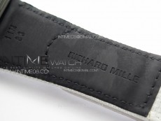 RM055 Real Forged Carbon Case KUF Best Edition Red Crown on White Nylon Strap MIYOTA8215