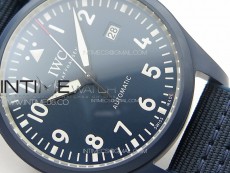 Mark XVIII IW328101 Blue Ceramic M+F 1:1 Best Edition Blue Dial on Blue Nylon Strap A2892