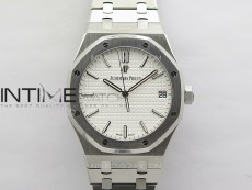 Pre Order: Royal Oak 41mm 15500 SS APSF 1:1 Best Edition Silver Textured Dial on SS Bracelet A4302 Super Clone