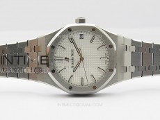 Pre Order: Royal Oak 41mm 15500 SS APSF 1:1 Best Edition Silver Textured Dial on SS Bracelet A4302 Super Clone