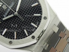 Pre Order: Royal Oak 41mm 15500 SS APSF 1:1 Best Edition Black Textured Dial on SS Bracelet A4302 Super Clone