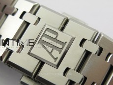 Pre Order: Royal Oak 41mm 15500 SS APSF 1:1 Best Edition Black Textured Dial on SS Bracelet A4302 Super Clone