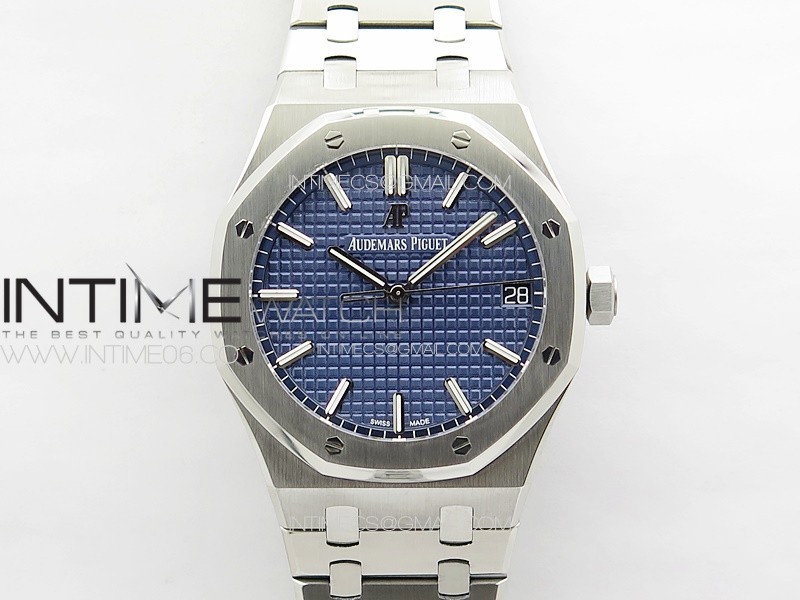 Royal Oak 41mm 15500 SS APSF 1:1 Best Edition Blue Textured Dial on SS Bracelet A4302 Super Clone Royal Oak 41mm 15500 SS APSF 1:1 Best Edition Blue Textured Dial on SS Bracelet A4302 Super Clone