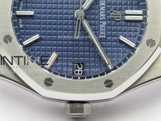 Pre Order: Royal Oak 41mm 15500 SS APSF 1:1 Best Edition Blue Textured Dial on SS Bracelet A4302 Super Clone
