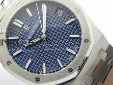 Pre Order: Royal Oak 41mm 15500 SS APSF 1:1 Best Edition Blue Textured Dial on SS Bracelet A4302 Super Clone
