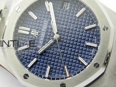 Pre Order: Royal Oak 41mm 15500 SS APSF 1:1 Best Edition Blue Textured Dial on SS Bracelet A4302 Super Clone