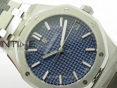 Pre Order: Royal Oak 41mm 15500 SS APSF 1:1 Best Edition Blue Textured Dial on SS Bracelet A4302 Super Clone