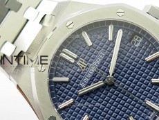 Pre Order: Royal Oak 41mm 15500 SS APSF 1:1 Best Edition Blue Textured Dial on SS Bracelet A4302 Super Clone
