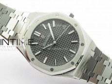 Pre Order: Royal Oak 41mm 15500 SS APSF 1:1 Best Edition Gray Textured Dial on SS Bracelet A4302 Super Clone