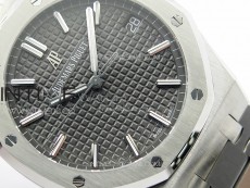Pre Order: Royal Oak 41mm 15500 SS APSF 1:1 Best Edition Gray Textured Dial on SS Bracelet A4302 Super Clone