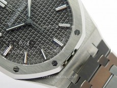 Pre Order: Royal Oak 41mm 15500 SS APSF 1:1 Best Edition Gray Textured Dial on SS Bracelet A4302 Super Clone