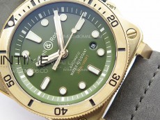 BR 03-92 Diver Bronze B12 1:1 Best Edition Brown Dial on Brown Leather Strap MIYOTA 9015 (Free Rubber Strap)