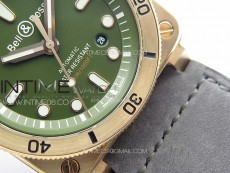 BR 03-92 Diver Bronze B12 1:1 Best Edition Brown Dial on Brown Leather Strap MIYOTA 9015 (Free Rubber Strap)