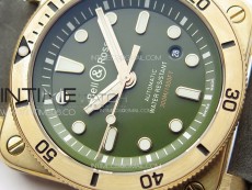 BR 03-92 Diver Bronze B12 1:1 Best Edition Brown Dial on Brown Leather Strap MIYOTA 9015 (Free Rubber Strap)