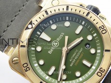 BR 03-92 Diver Bronze B12 1:1 Best Edition Brown Dial on Brown Leather Strap MIYOTA 9015 (Free Rubber Strap)