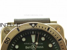 BR 03-92 Diver Bronze B12 1:1 Best Edition Brown Dial on Brown Leather Strap MIYOTA 9015 (Free Rubber Strap)