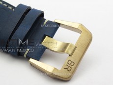 BR 03-92 Diver Bronze B12 1:1 Best Edition Blue Dial on Blue Leather Strap MIYOTA 9015 (Free Rubber Strap)