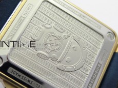 BR 03-92 Diver Bronze B12 1:1 Best Edition Blue Dial on Blue Leather Strap MIYOTA 9015 (Free Rubber Strap)