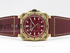 BR 03-92 Diver Bronze B12 1:1 Best Edition Black Dial on Black Leather Strap MIYOTA 9015 (Free Rubber Strap)