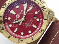BR 03-92 Diver Bronze B12 1:1 Best Edition Black Dial on Black Leather Strap MIYOTA 9015 (Free Rubber Strap)