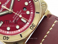 BR 03-92 Diver Bronze B12 1:1 Best Edition Black Dial on Black Leather Strap MIYOTA 9015 (Free Rubber Strap)