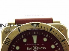 BR 03-92 Diver Bronze B12 1:1 Best Edition Black Dial on Black Leather Strap MIYOTA 9015 (Free Rubber Strap)