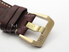 BR 03-92 Diver Bronze B12 1:1 Best Edition Black Dial on Black Leather Strap MIYOTA 9015 (Free Rubber Strap)