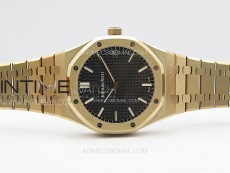 Royal Oak 41mm 15500 RG APSF 1:1 Best Edition Blue Textured Dial on RG Bracelet A4302 Super Clone