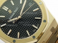Royal Oak 41mm 15500 RG APSF 1:1 Best Edition Blue Textured Dial on RG Bracelet A4302 Super Clone