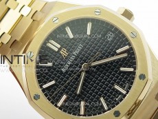 Royal Oak 41mm 15500 RG APSF 1:1 Best Edition Blue Textured Dial on RG Bracelet A4302 Super Clone
