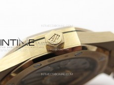 Royal Oak 41mm 15500 RG APSF 1:1 Best Edition Blue Textured Dial on RG Bracelet A4302 Super Clone