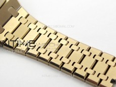 Royal Oak 41mm 15500 RG APSF 1:1 Best Edition Blue Textured Dial on RG Bracelet A4302 Super Clone