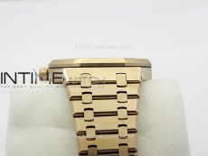 Royal Oak 41mm 15500 RG APSF 1:1 Best Edition Blue Textured Dial on RG Bracelet A4302 Super Clone