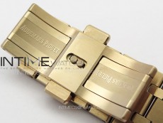 Royal Oak 41mm 15500 RG APSF 1:1 Best Edition Blue Textured Dial on RG Bracelet A4302 Super Clone
